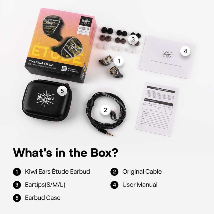 ‼️ Kiwi Ears Étude - гибридные IEM's наушники (1DD + 3BA + 1BN)