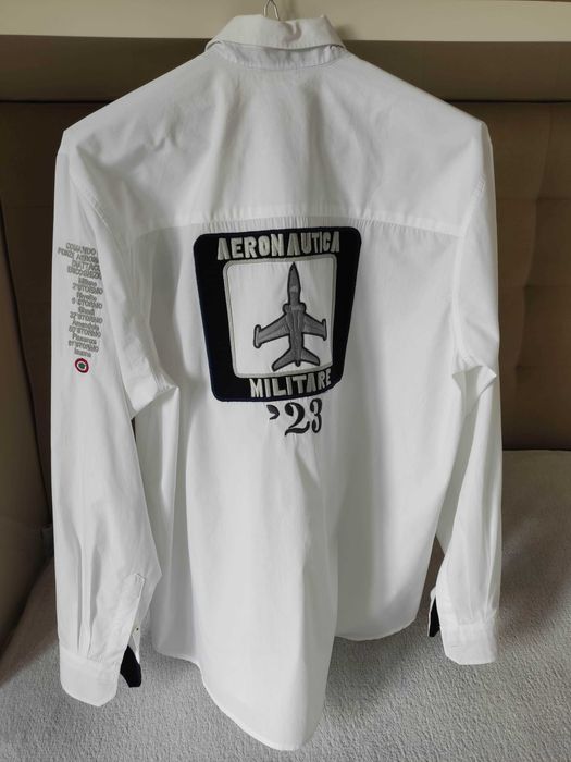 Koszula NOWA aeronautica militare biała wyszywana haftowana