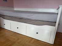 Łóżko ikea Hemnes + gratis biurko ikea Hemnes + fotel biurkowy