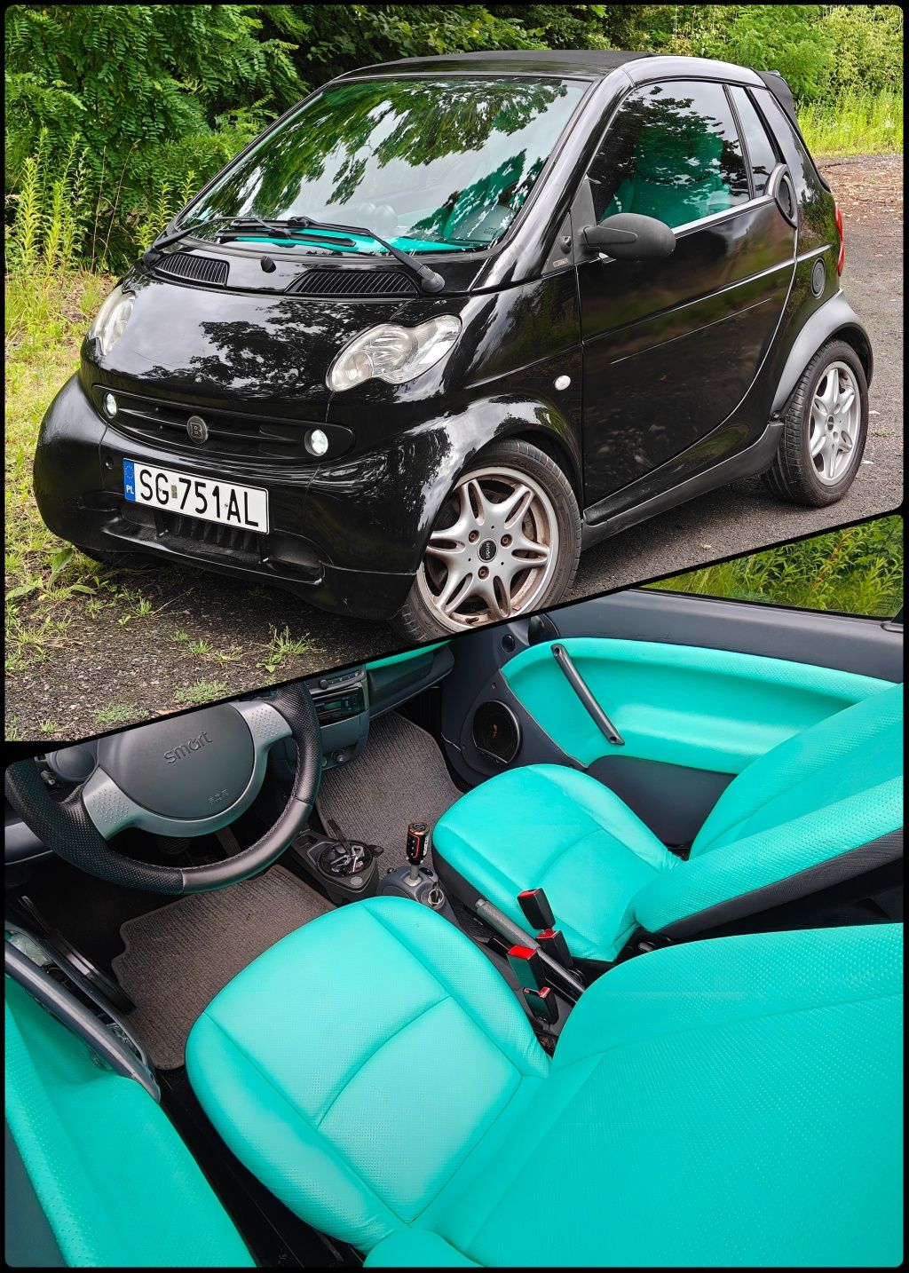 Smart Cabrio Klima NOWE Wnętrze