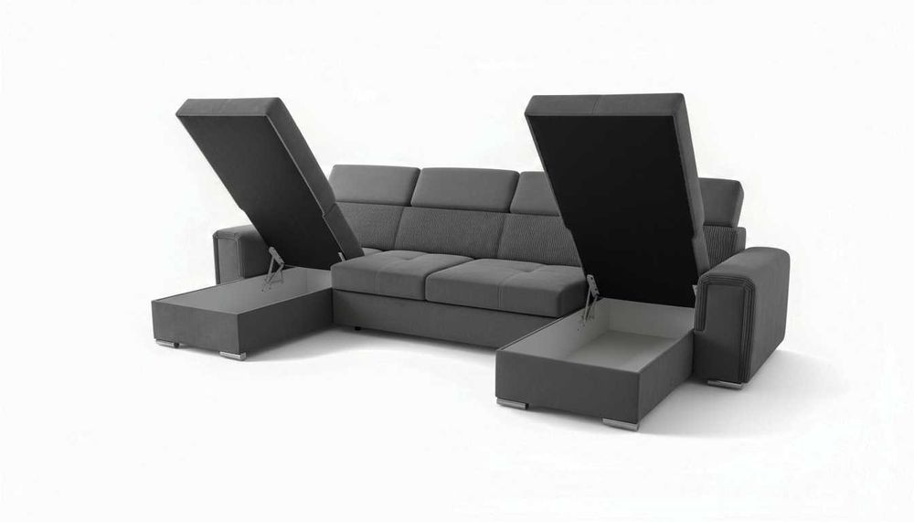 Elegancki narożnik AVANTI 2 - 2 pojemniki na pościel, Dostawa