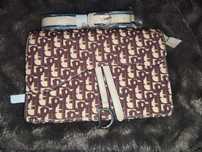 Mala clutch castanha nova