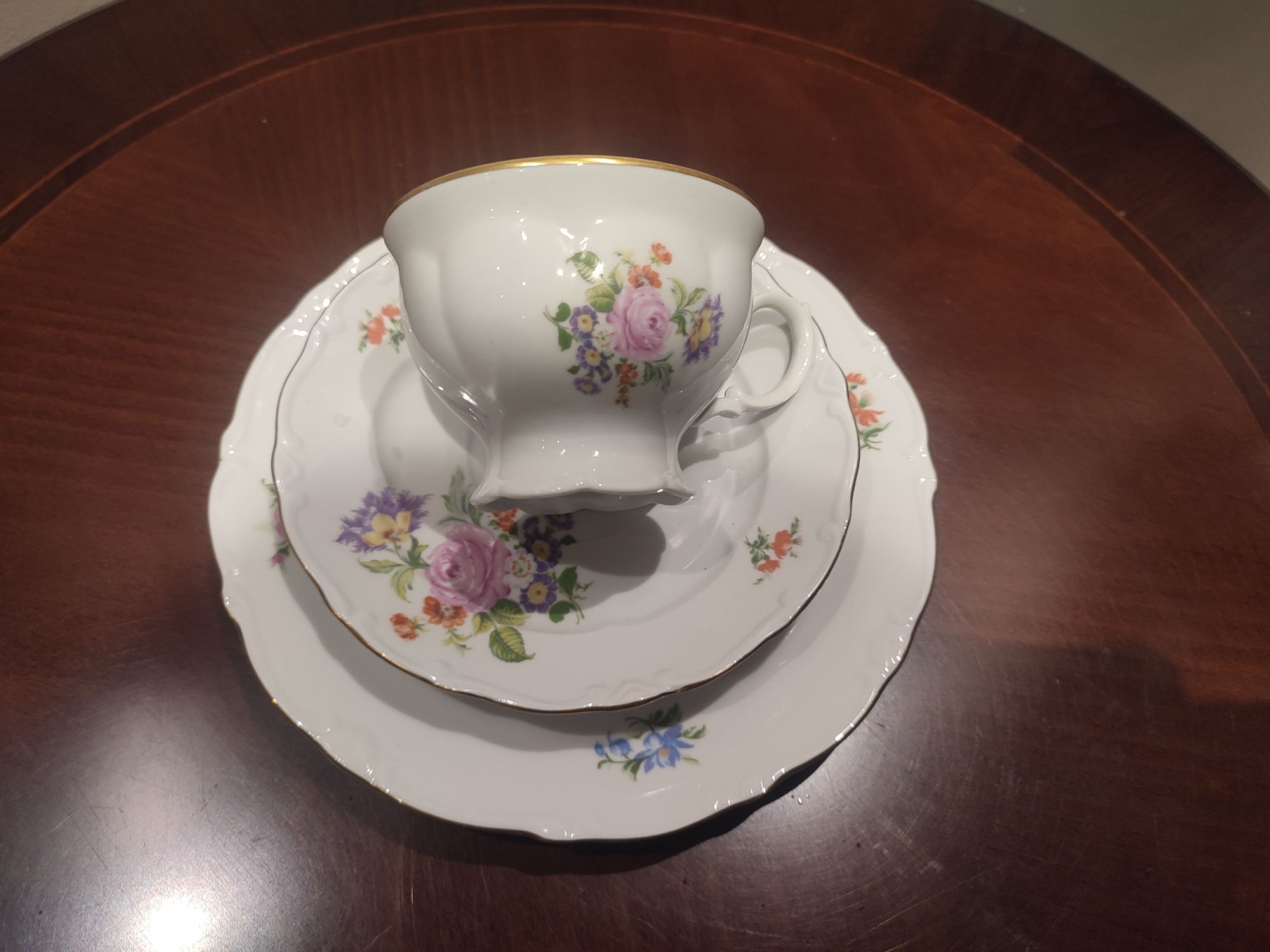 Śliczne stare trio porcelana Lichte