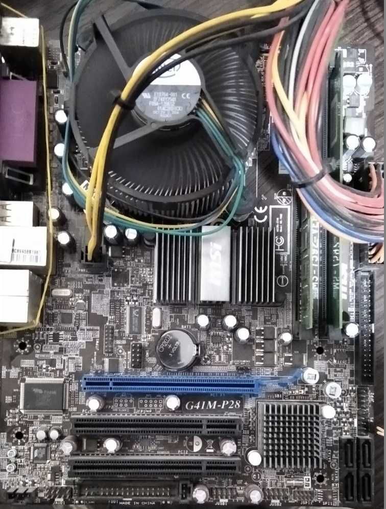 Комплект материнская плата g41m-p28 + q6600 + 6gb память