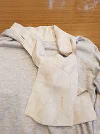 Jasno szara bluzka dzianinowa z długimi rękawami , marki Molton