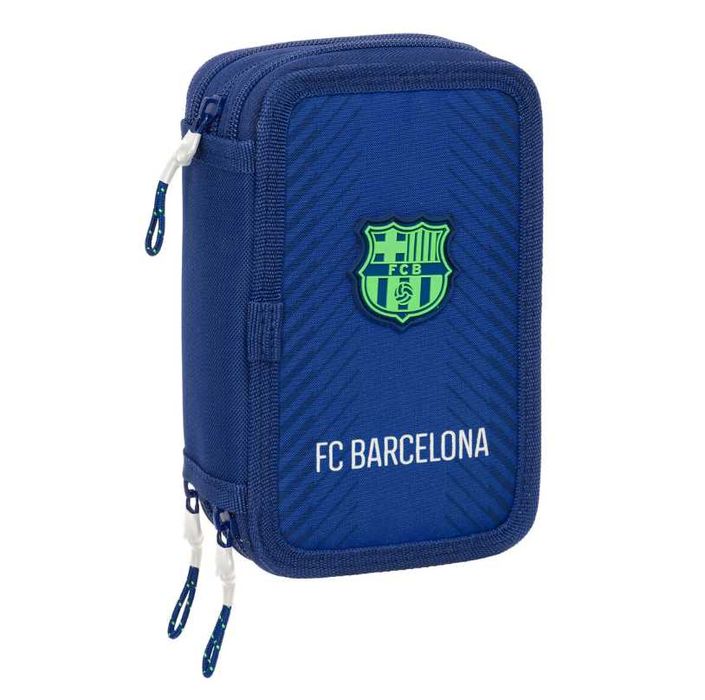 FC Barcelona Piórnik Szkolny 3-rzędowy Z Wyposażeniem 37 Elementów