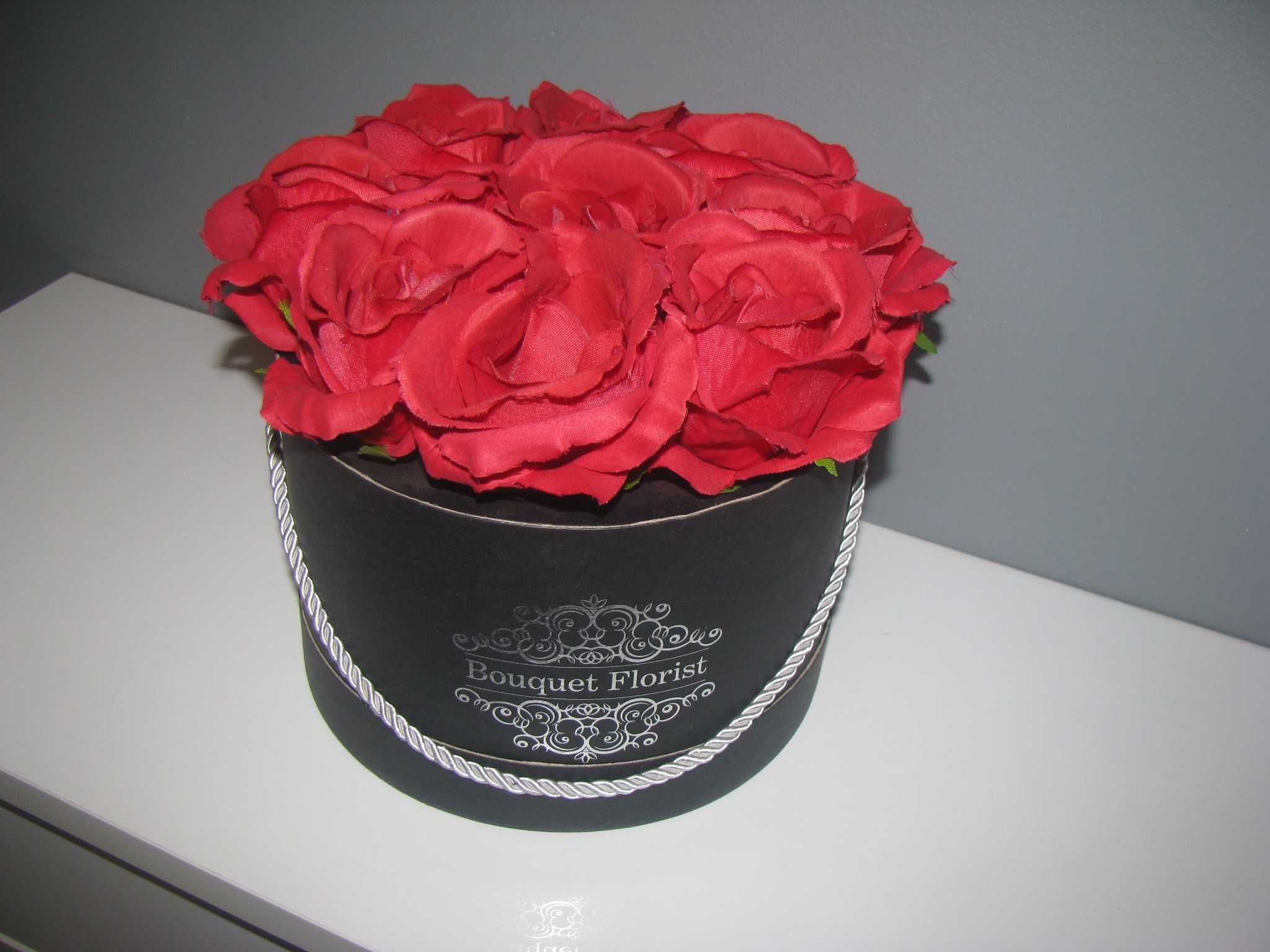 flower box kwiaty w pudełku róże 9 szt. bukiet flowerbox na prezent