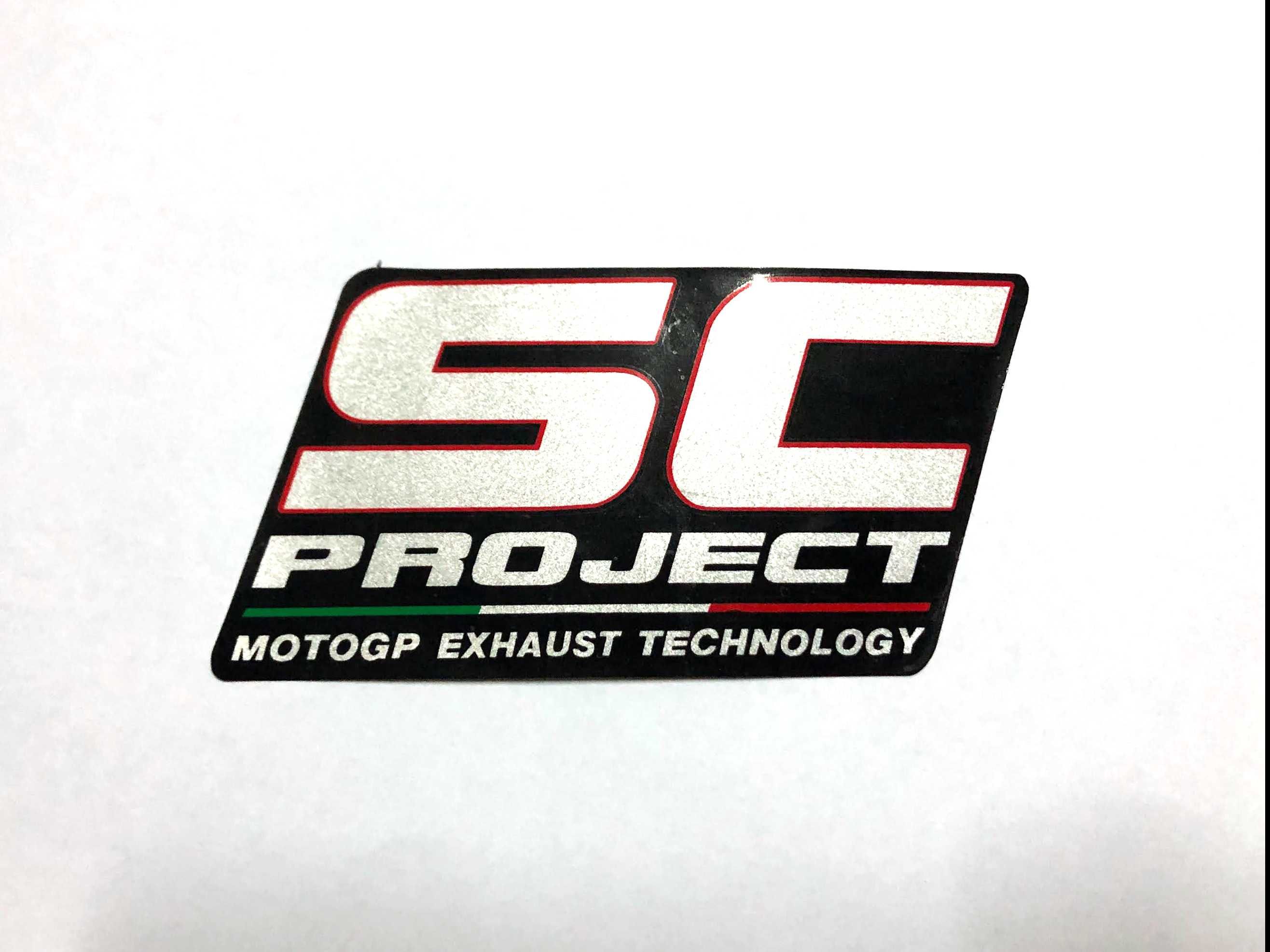 Etiquetas autocolantes folha alumínio SC Project escapes cafe racer