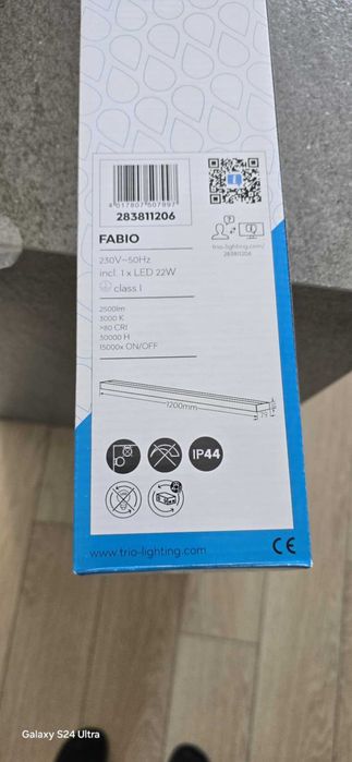 Kinkiet hermetyczny Fabio led biały Nowy