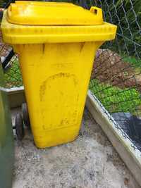 Pojemniki na śmieci  120 l żółty, plastik
