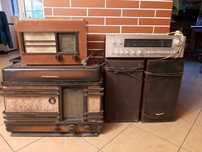 Stare radia, pionier , gramofon z radiem ,