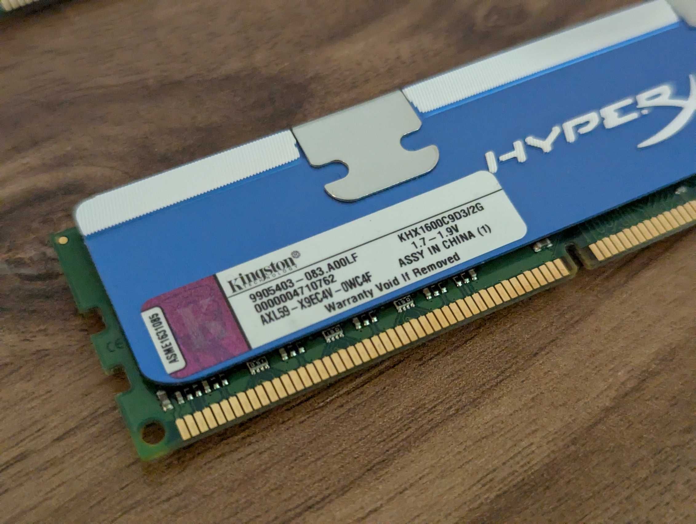 Pamięć RAM Kingstone HyperX DDR3 8GB 1600Mhz CL9 Niebieska