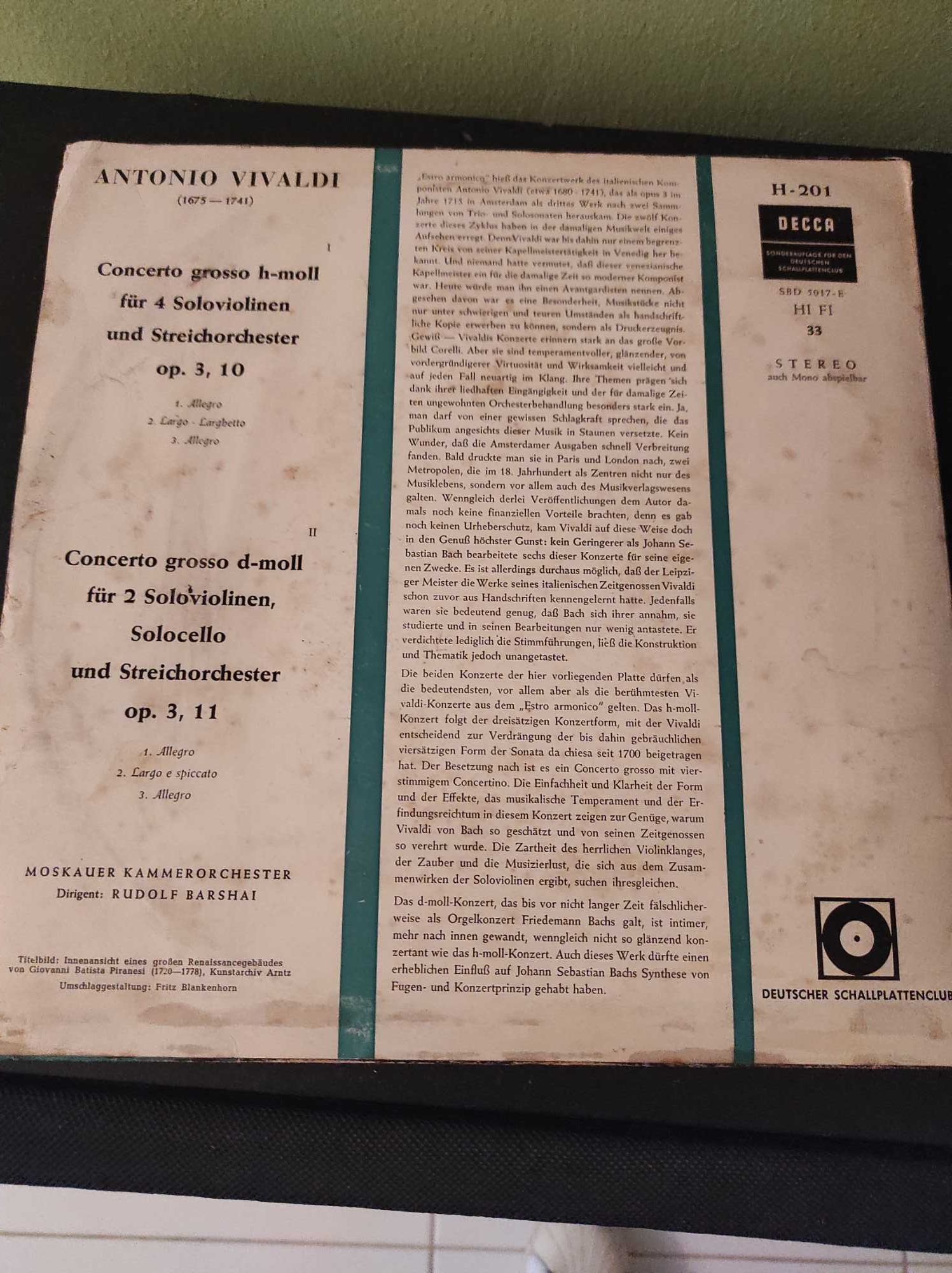 Vinil de Antônio Vivaldi