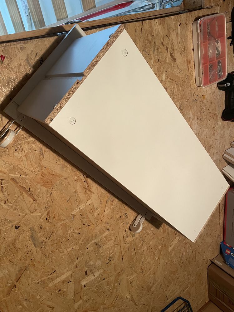 Billy Szuflada, biały/z kółkami, 80x28x43 cm