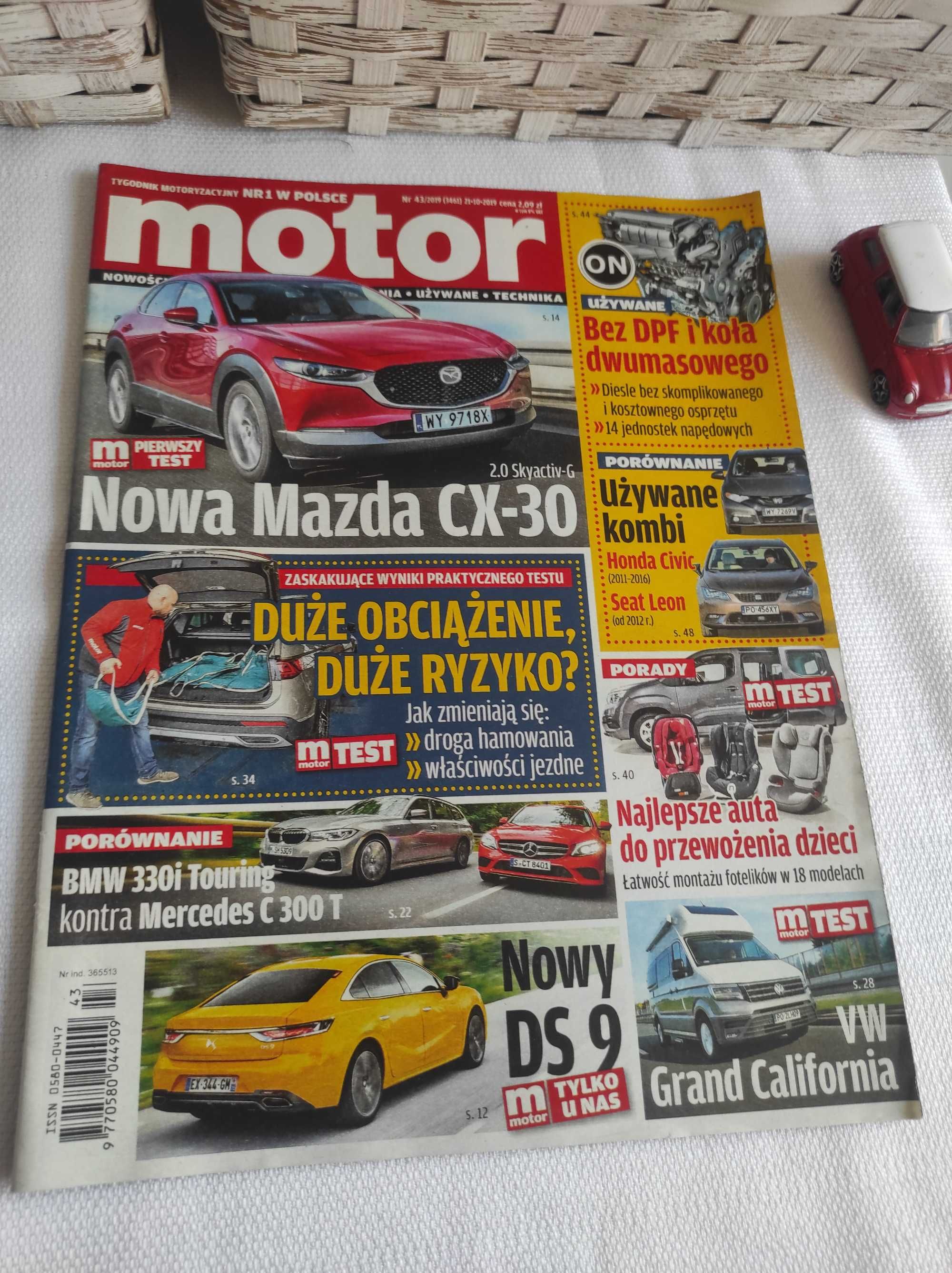 Czasopismo Motor WYSZUKAJ Auto 43/2019 Abarth DS9 CX-30 California 330