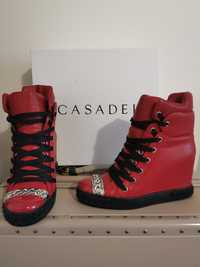 Czerwone sneakersy Casadei 37