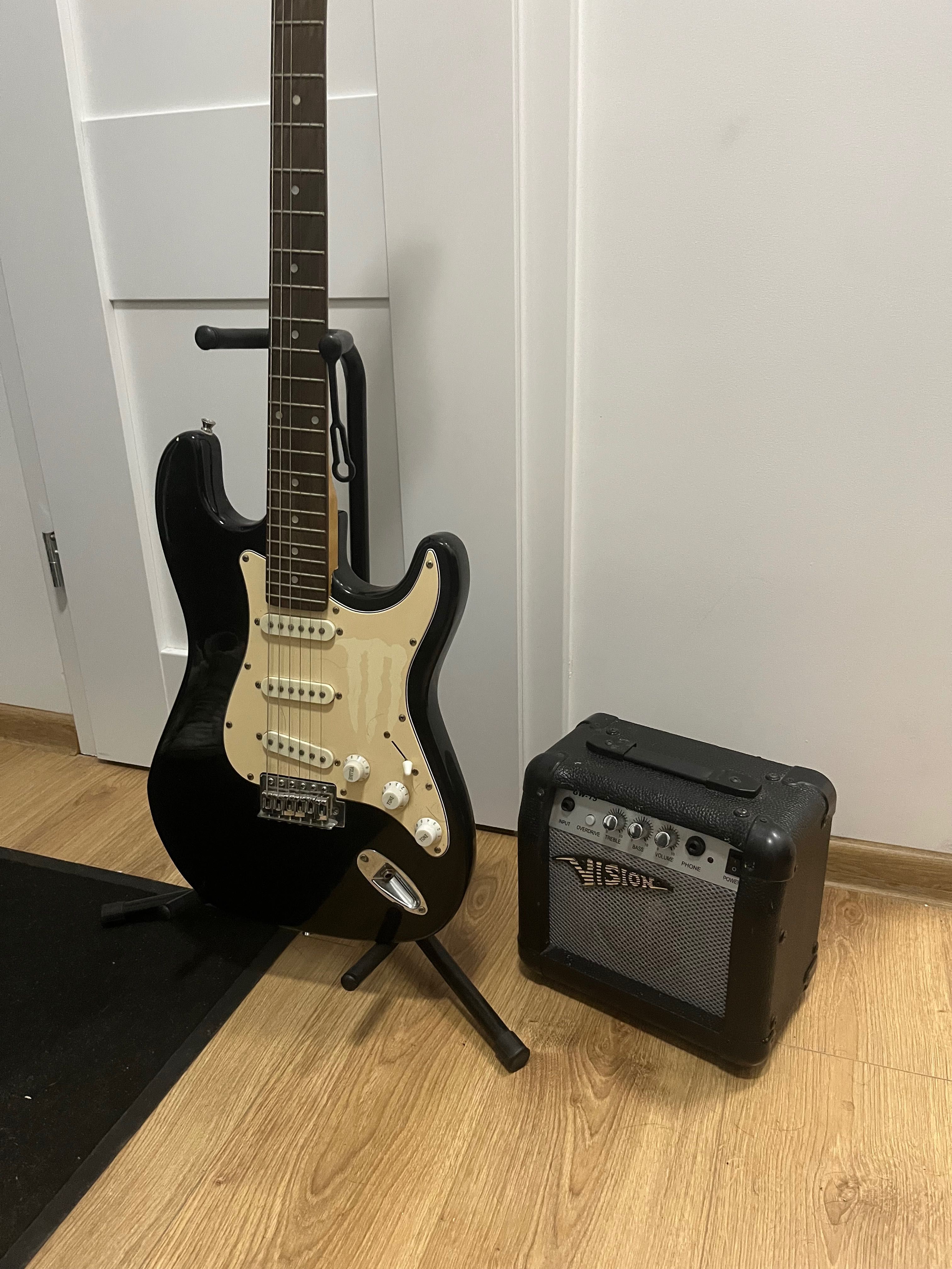 ZESTAW Gitara Elektryczna Stratocaster +  Wzmacniacz gitarowy
