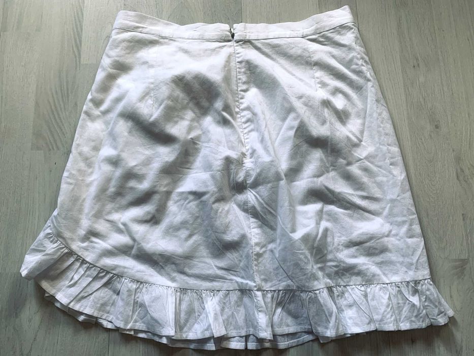 spódniczka biała, letnia - bez metki, wymiary w opisie