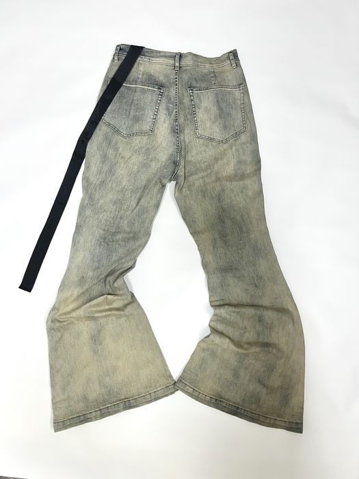 Штаны джинсы клеш flared Rick Owens washed dirty fit opium archive M-L
