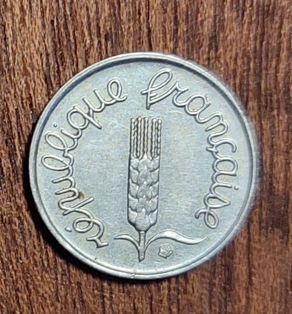 Moeda da República Francesa (1 centime) de 1966