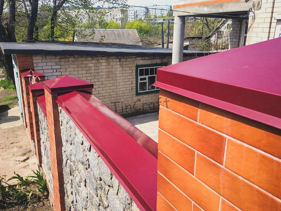 Накрывки на забор Колпаки Парапет