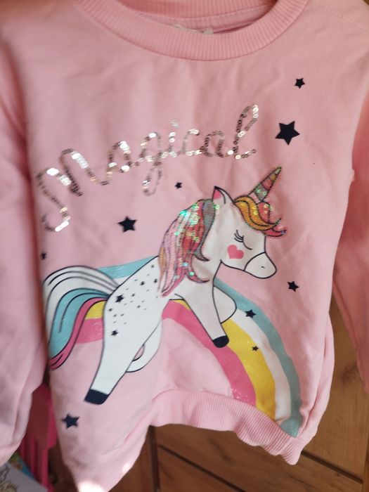 Bluza dla dziewczynki z jednorożcem r.92