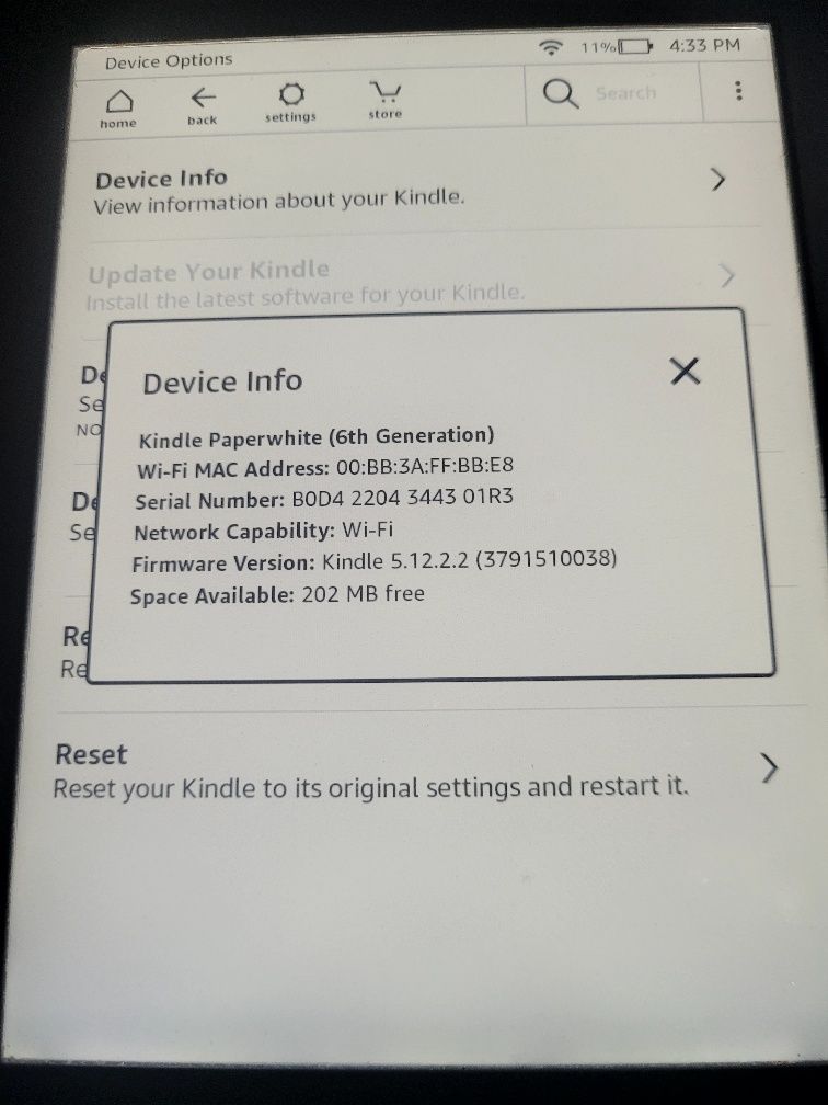 Kindle 6 edycja wrazz zawartością 250 tytułów