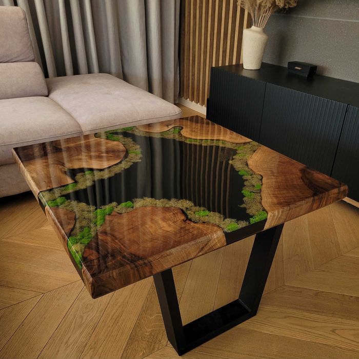 Solik kawowy z Żywicą Epoksydową - Orzech Włoski! LOFT