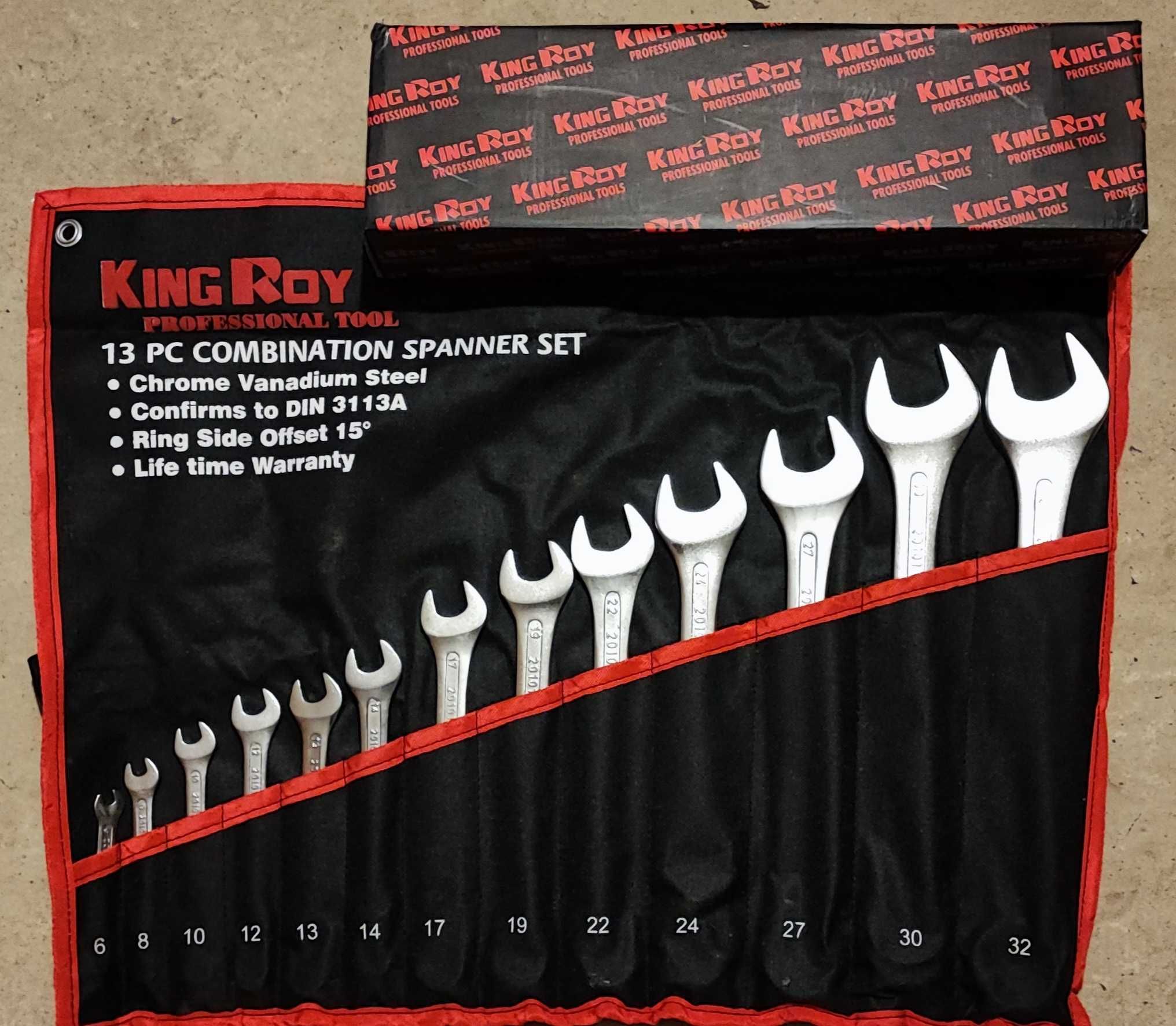 Набір ключів рожково-накидних King Roy 6-32 мм 13 одиниць
