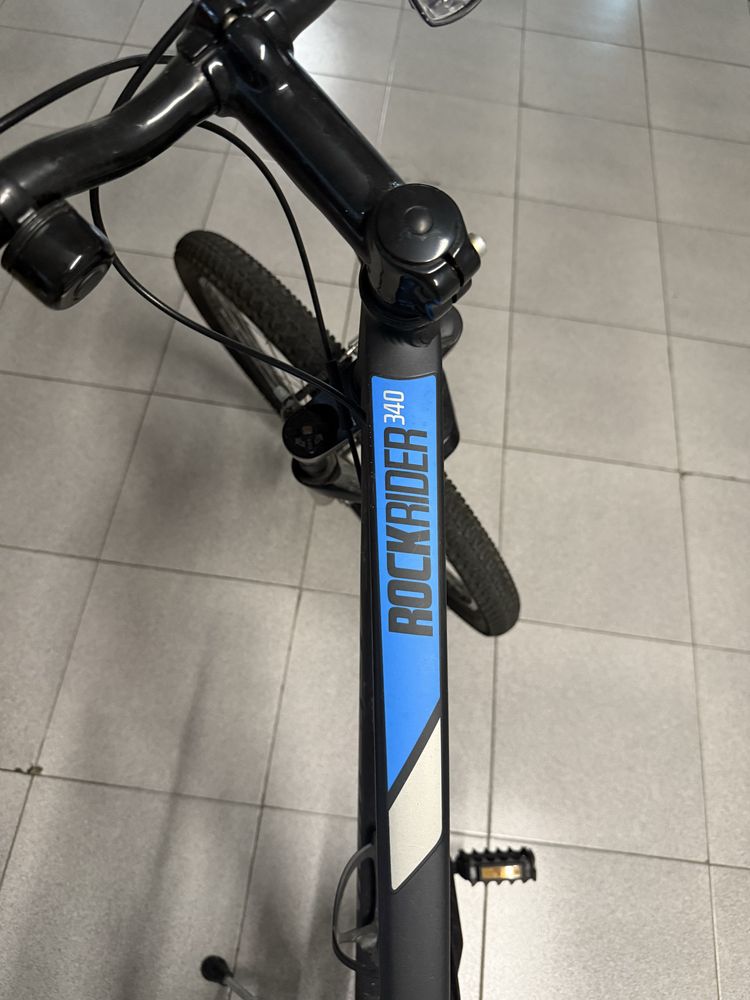 Bicicleta Btwin Rockrider 340, M, 26 (cinza e azul)