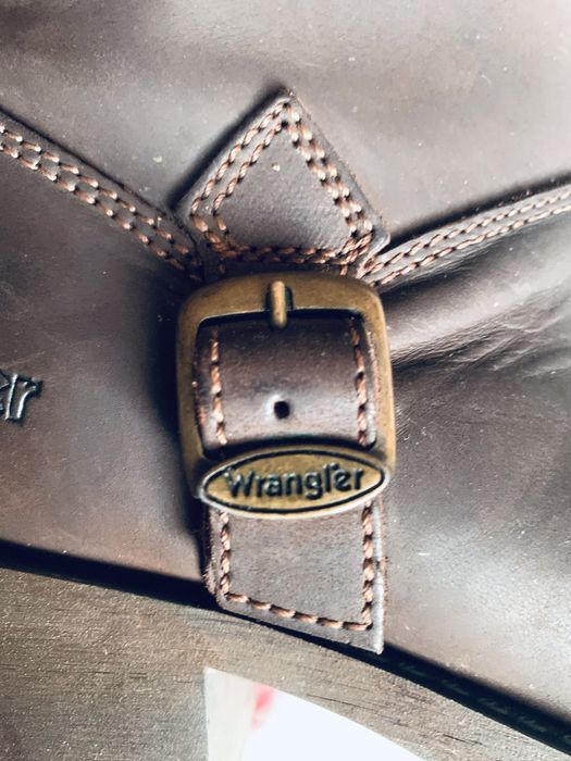 Шоколадні трендові ковбойки байкерські чоботи wrangler 40