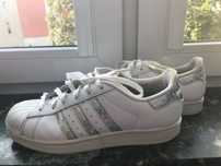 buty adidas damskie holo hologram białe superstar