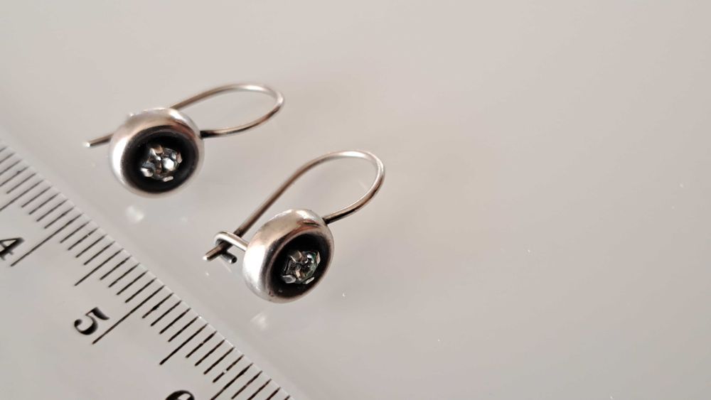 Kolczyki srebrne z cyrkonią