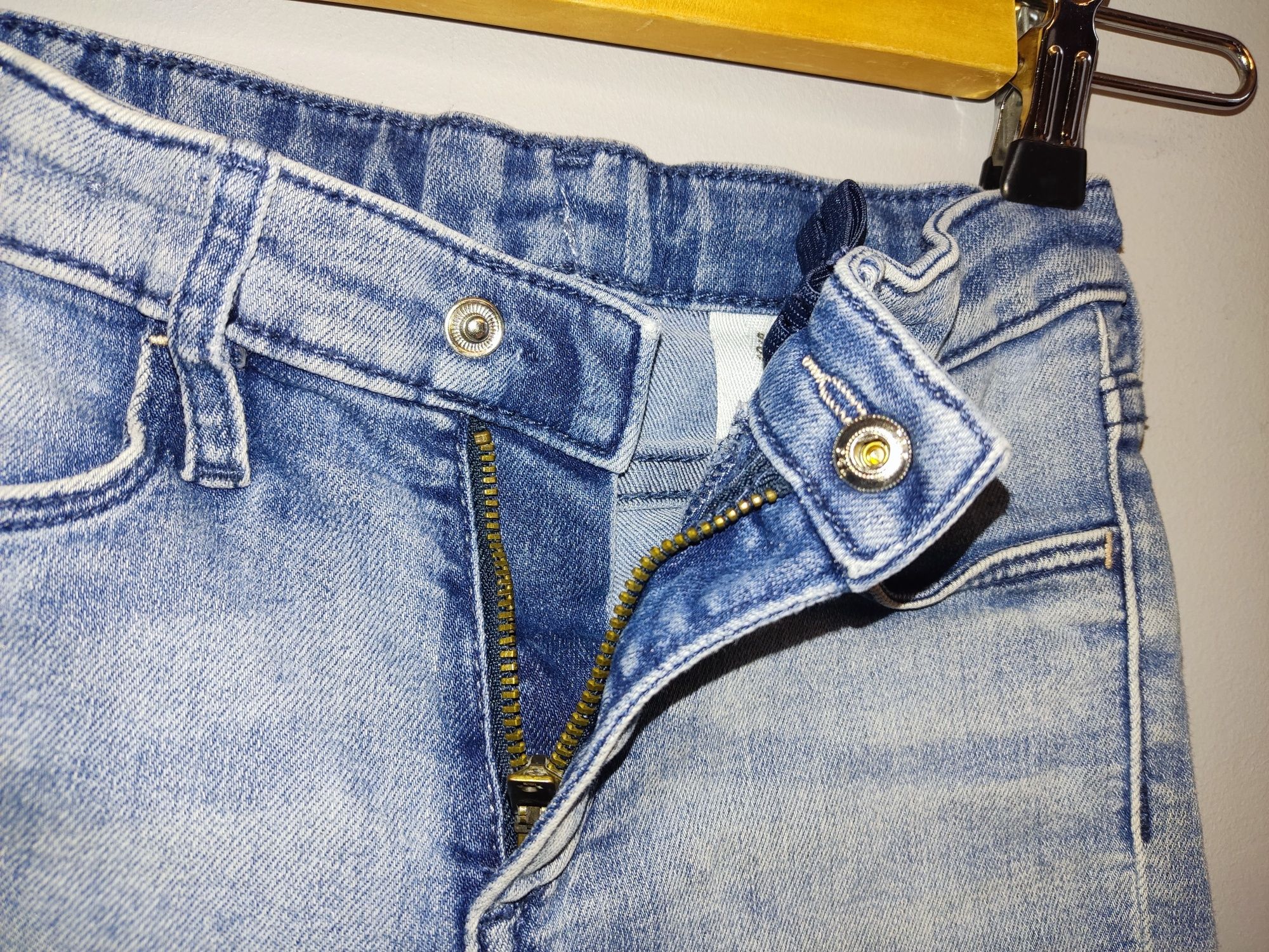 H&M super skinny fit spodnie jeansowe rurki dla dziewczynki r.122