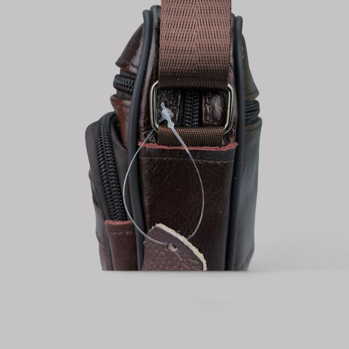 Сумка чоловіча шкіряна мужская кожаная через плече коричневая барсетка