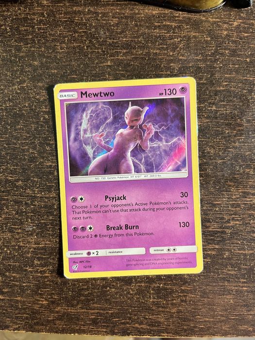 Karty pokemon oryginalne starsze Mewtwo holo Detective Pikachu