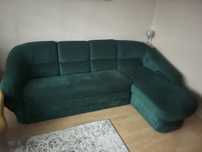 Sofa naroznik welurowy rozkladany POLECAM