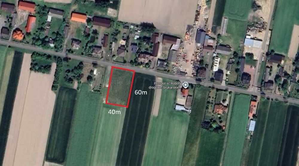 Uzbrojona działka z warunkami zabudowy 2400 m2 Majków k. Piotrków Tryb