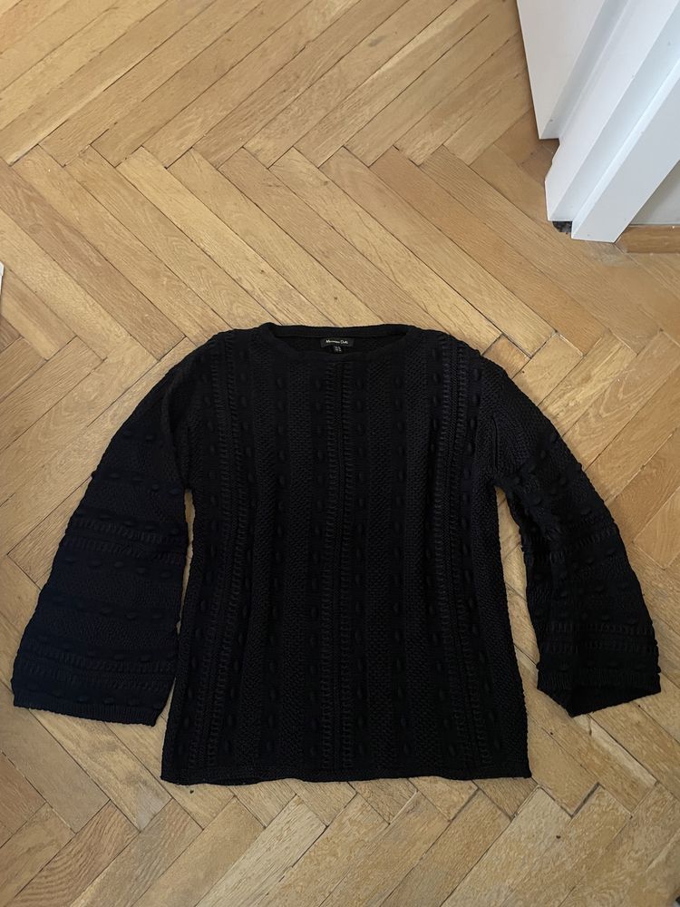 Czarny sweter Massimo Dutti XS