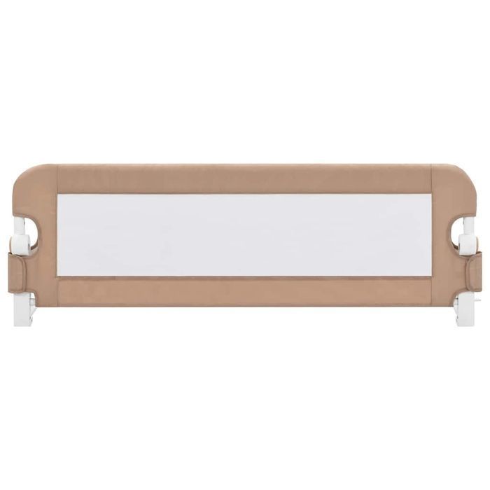 Vidaxl Barierka Do Łóżeczka Dziecięcego, Taupe, 120X42 Cm, Poliester