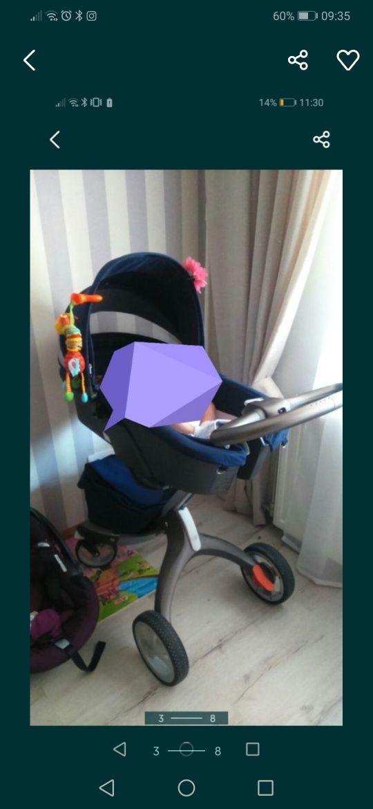 Stokke v4 коляска люлька прогулка