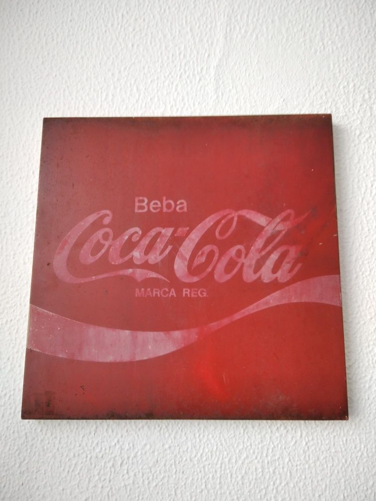 Placa Coca-Cola anos 80