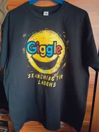 czarny tshirt xl GIGGLE UNIKAT