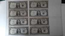 9 banknotów 1 USD silver certificate różne rodzaje w tym Hawaii
