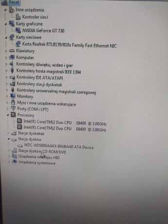 Komputer Stacjonarny Core2duo 4 GB Ram 500 GB dysk