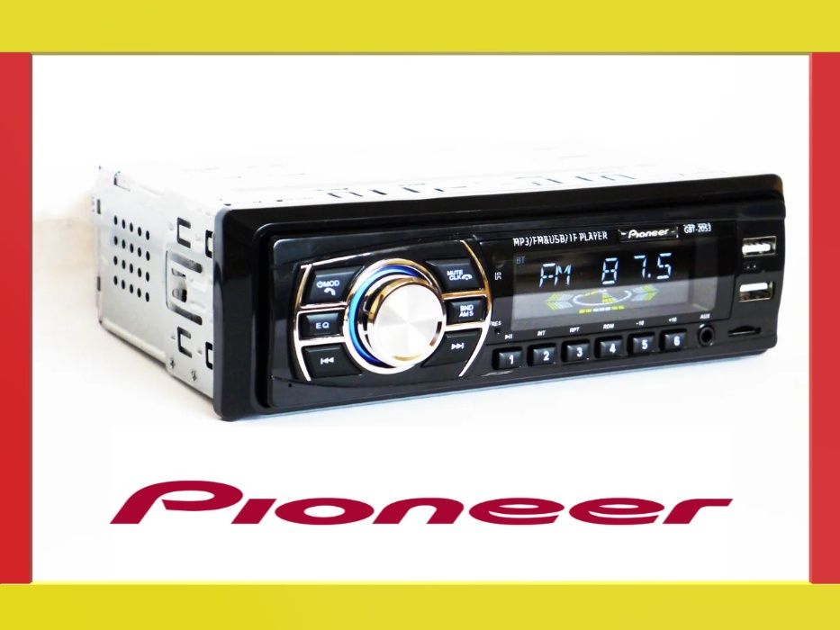 Автомагнитола Pioneer BT2053 в машину 2xUSB+SD+AUX+ Bluetooth (4x60W)