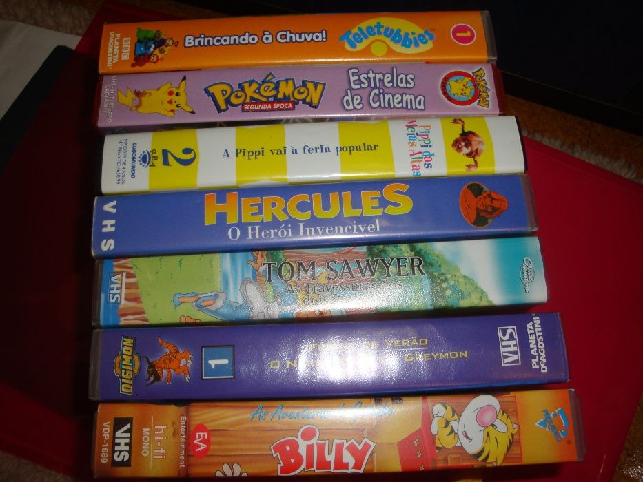 Cassetes vhs várias de desenhos animados