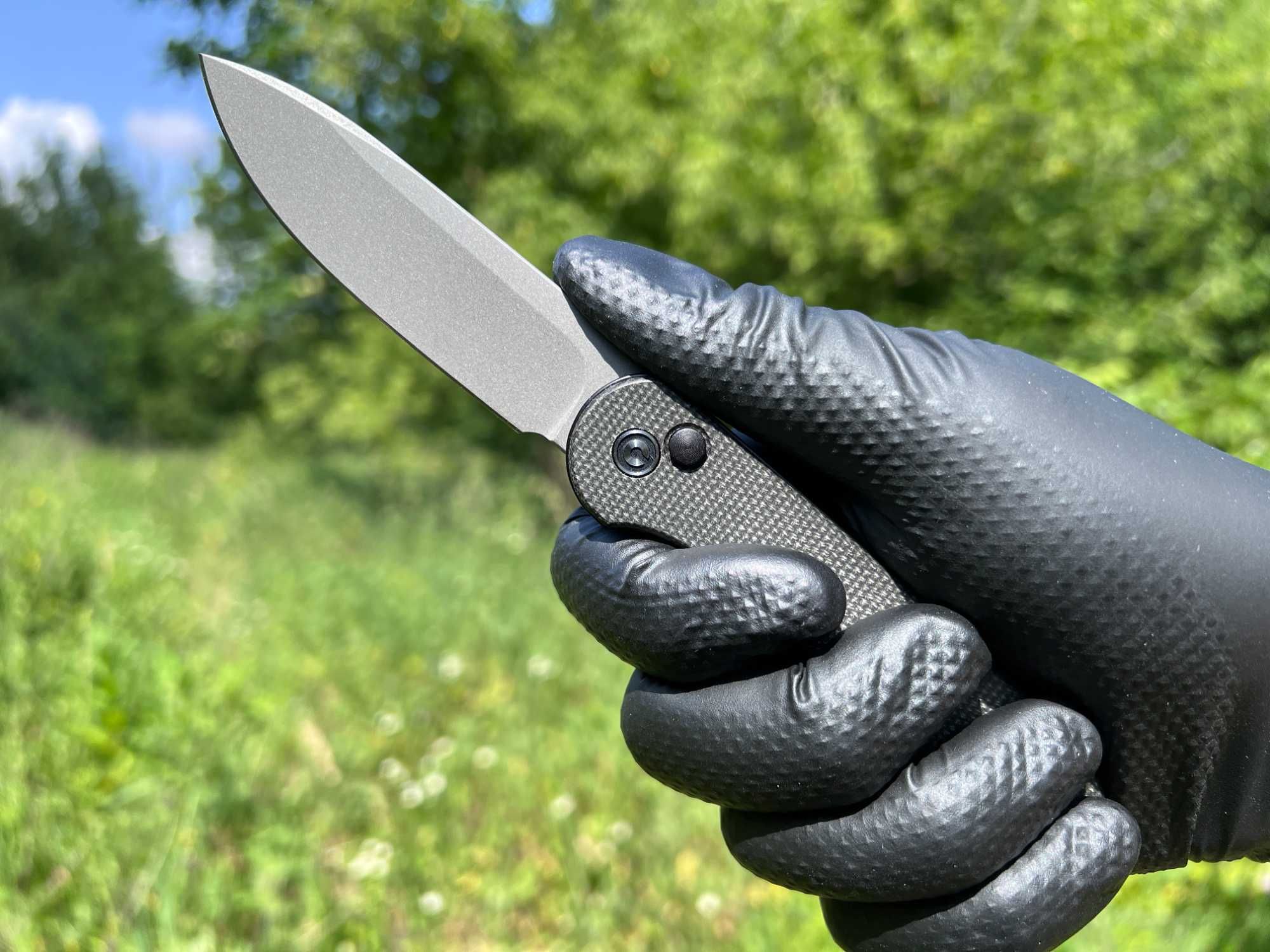 Складний ніж CIVIVI Elementum Button Lock Dark Green Micarta