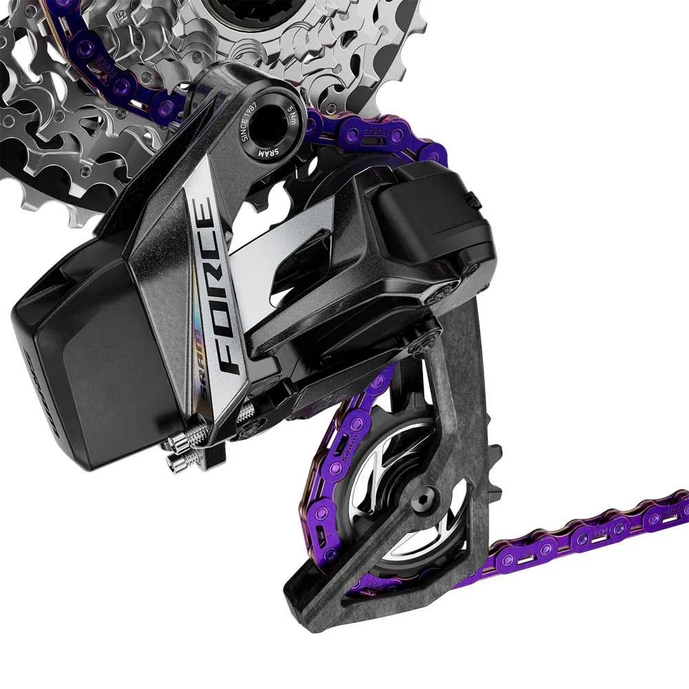 Łańcuch Sram Force E1 w kolorze fioletowym 114 ogniw Flat-Top, NOWOŚĆ