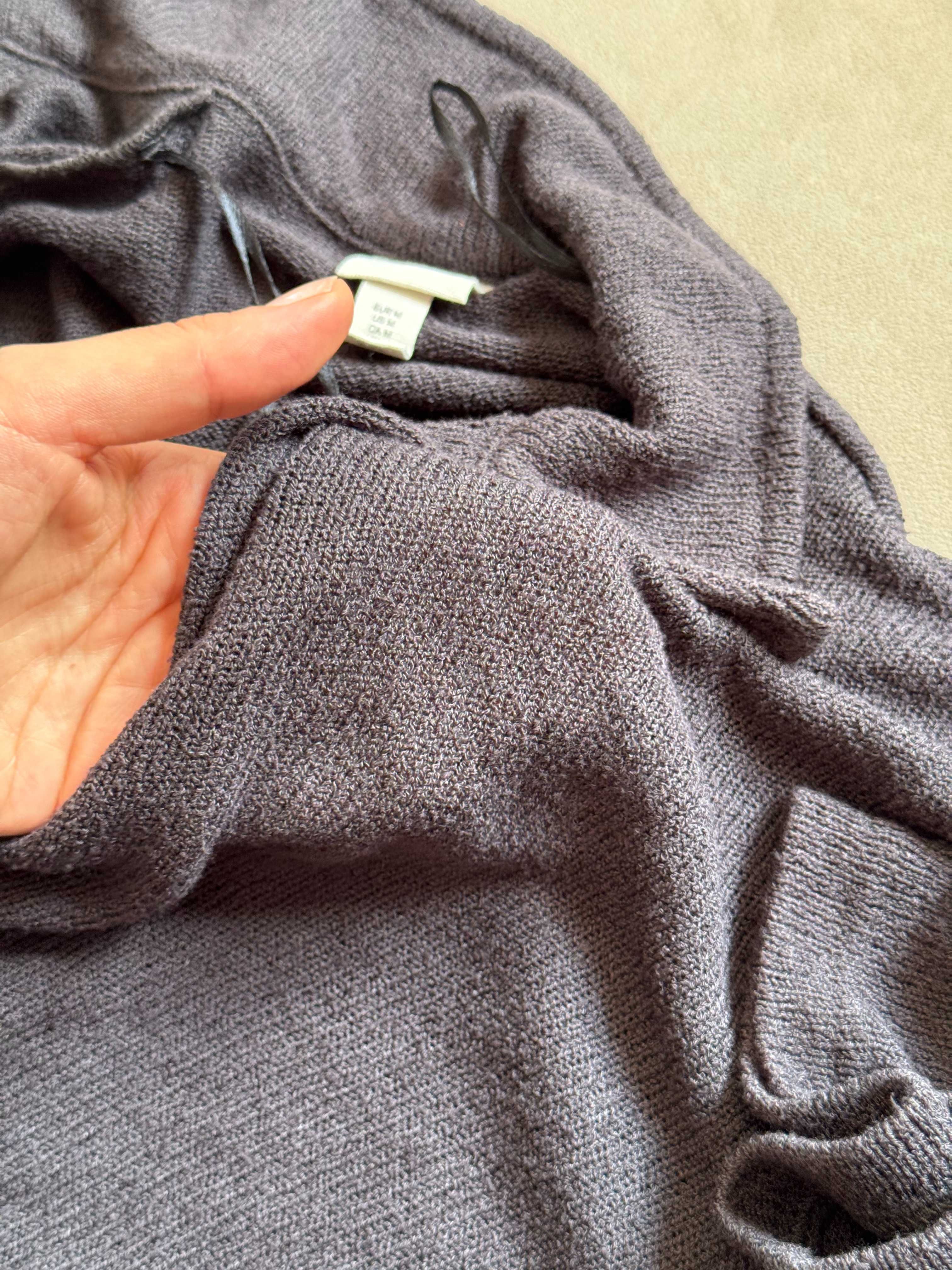 h&m m 38 sukienka koszulowa kołnierzyk sweterkowa sweter szmizjerka